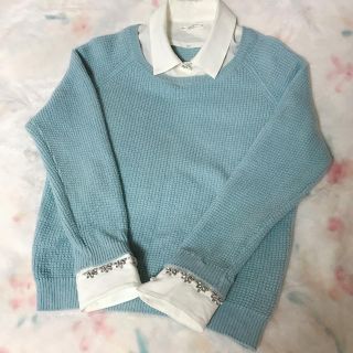 ウィルセレクション(WILLSELECTION)の新品ウィルセレクション アンゴラシャツビジューニット(ニット/セーター)