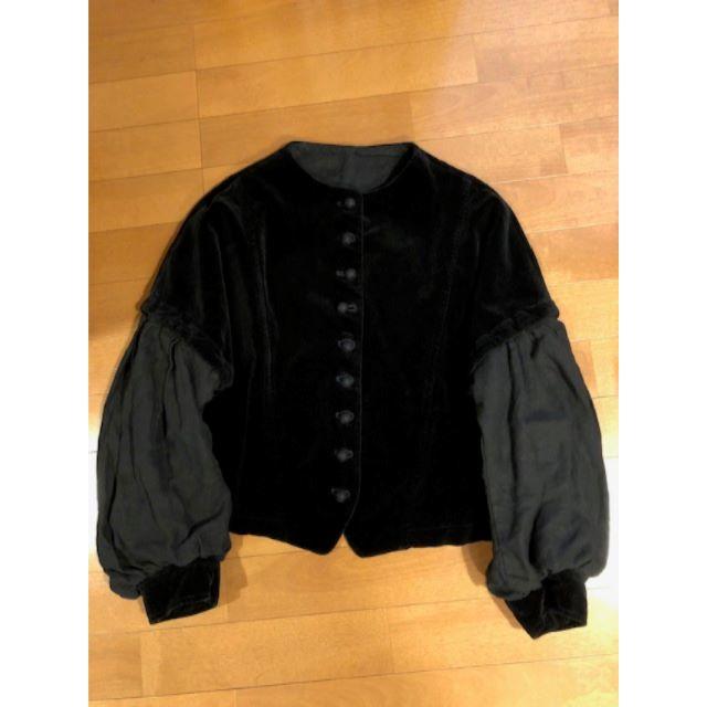 nest Robe(ネストローブ)のnest Robe コットンベルベット×リネンジャケット レディースのジャケット/アウター(ノーカラージャケット)の商品写真