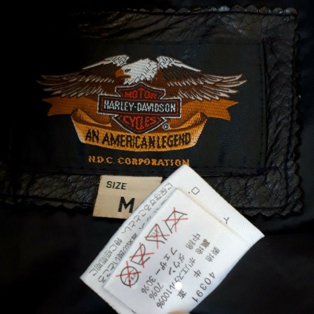 Harley Davidson(ハーレーダビッドソン)のHarley Davdso レザーダウンジャケット メンズのジャケット/アウター(ダウンジャケット)の商品写真