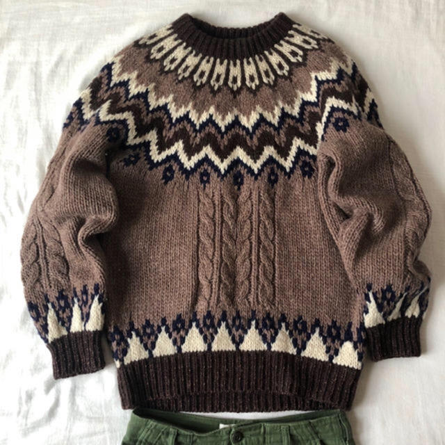 Lochie(ロキエ)のvintage Nordic knit sweater 🐑🐑🐑 レディースのトップス(ニット/セーター)の商品写真