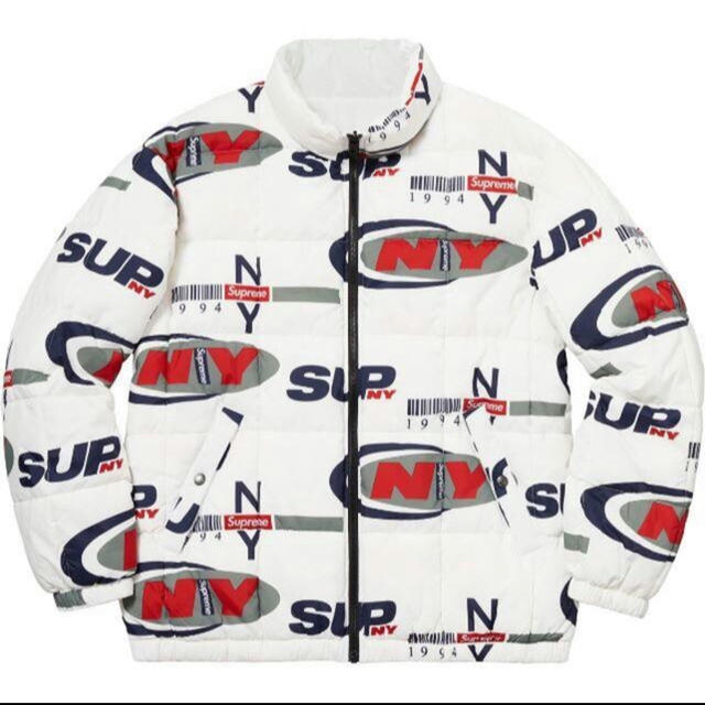 Supreme - Supreme NY reversible puffy jacket 白 L