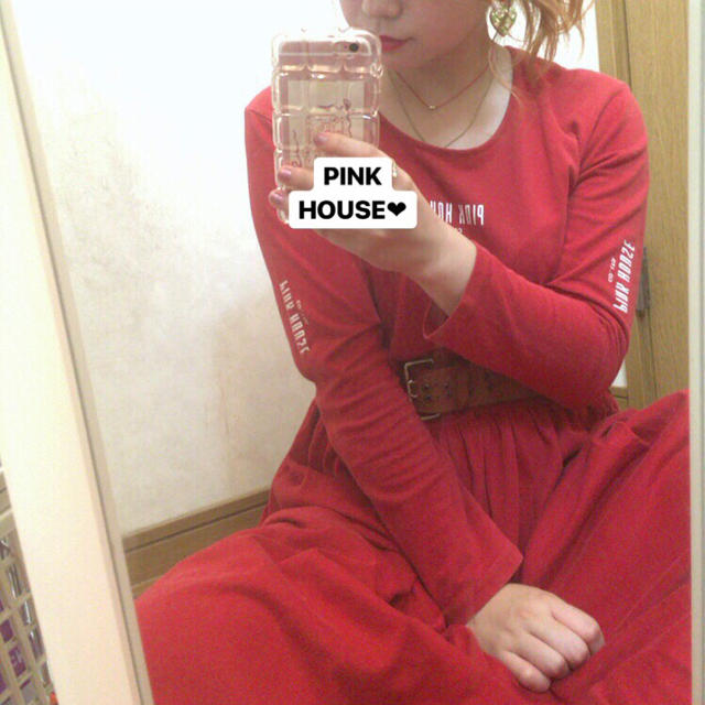 PINK HOUSE(ピンクハウス)の｟なーさん専用｠PINKHOUSE❤︎ロンTワンピ レディースのワンピース(ロングワンピース/マキシワンピース)の商品写真