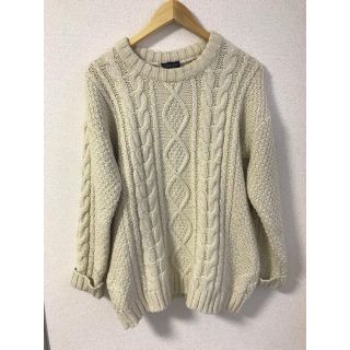 トップショップ(TOPSHOP)の流行のチルデンニット！TOPSHOPハイゲージホワイトニット(ニット/セーター)