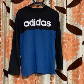 アディダス(adidas)のアディダス 長袖Tシャツ ブラック ブルー(Tシャツ(長袖/七分))