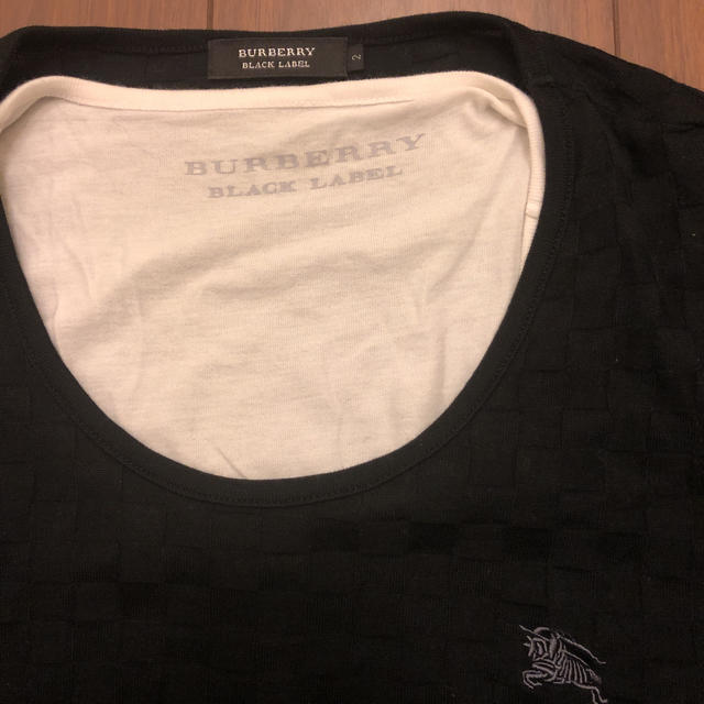 BURBERRY BLACK LABEL(バーバリーブラックレーベル)のバーバリブラックレーベル 重ね着ロンTブラック レディースのトップス(Tシャツ(長袖/七分))の商品写真