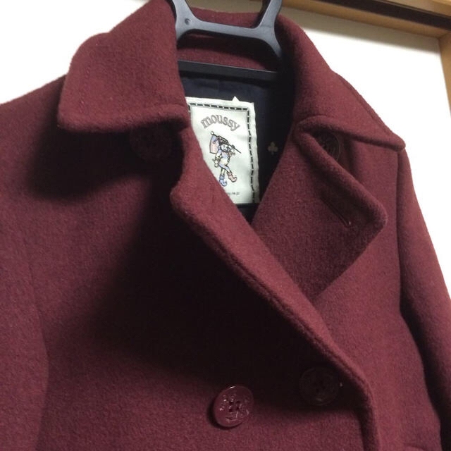 moussy(マウジー)の美品♡ マウジー ボルドー ピーコート レディースのジャケット/アウター(ピーコート)の商品写真