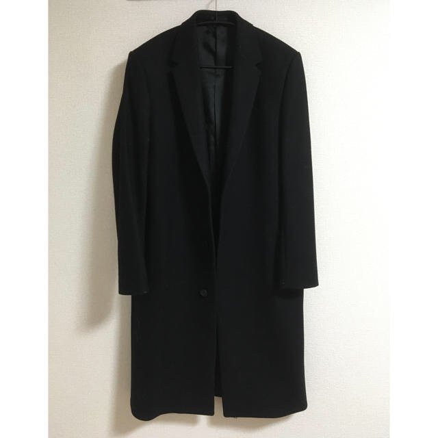 COS(コス)のCOS チェスターコート 黒 ブラック46 新品未使用 ミニマル Ｍ サイズ メンズのジャケット/アウター(チェスターコート)の商品写真