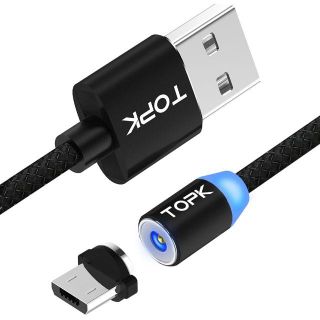 マグネット充電ケーブル1m microUSB/USB-C/iPhone X ２個(バッテリー/充電器)