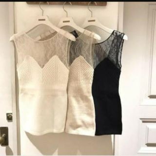 スナイデル(SNIDEL)のsnidel cable lace tank top(ニット/セーター)