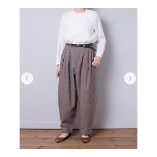 ネストローブ(nest Robe)のnest Robe＊ガングラブチェックパンツ(クロップドパンツ)