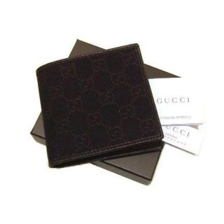 グッチ(Gucci)のグッチ　モノグラム二つ折り財布　ブラウン新品　N49(折り財布)