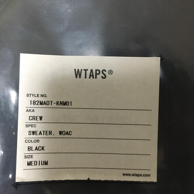 W)taps(ダブルタップス)の18AW WTAPS CREW / SWEATER. WOAC サイズ2 M メンズのトップス(ニット/セーター)の商品写真