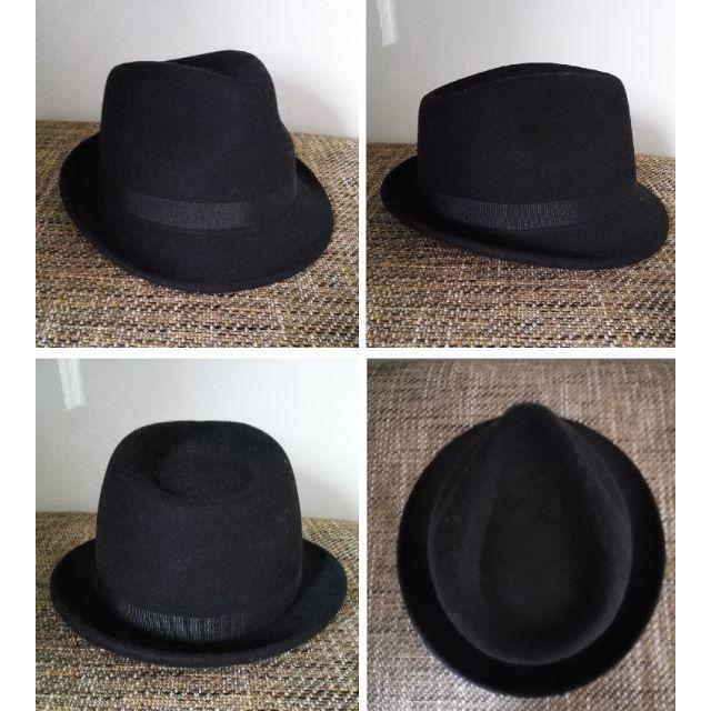 UNIQLO(ユニクロ)のkao©さん専用 中古美品 ユニクロ中折れハット 帽子二個セット　灰＆黒  メンズの帽子(ハット)の商品写真