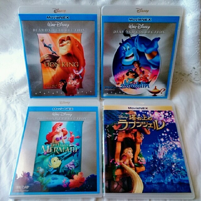 Disney(ディズニー)の新品♡リトルマーメイド&ラプンツェル&アラジン&ライオンキング  ブルーレイ エンタメ/ホビーのDVD/ブルーレイ(アニメ)の商品写真