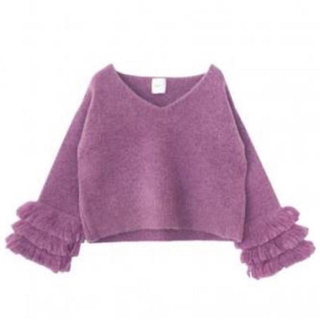 アメリヴィンテージ(Ameri VINTAGE)の【本日限定】VOLUME LOOP FRINGE KNIT TOPS(ニット/セーター)