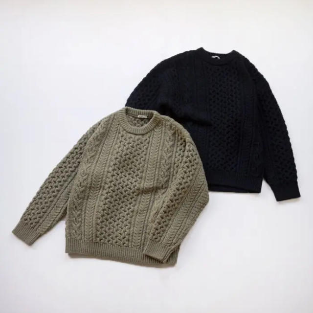 AURALEE オーラリー auralee アランニット18aw ブラックブラックSIZE