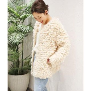 プラージュ(Plage)の【新品未使用】Plage HANDKNIT フリンジジャケット(ニットコート)