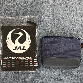 ジャル(ニホンコウクウ)(JAL(日本航空))のJAL 日本航空 ビジネスクラス アメニティ ポーチ 新品(旅行用品)