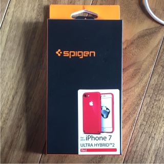 シュピゲン(Spigen)のスマホケース iPhone8 iPhone7対応ウルトラハイブリッド 2 レッド(iPhoneケース)