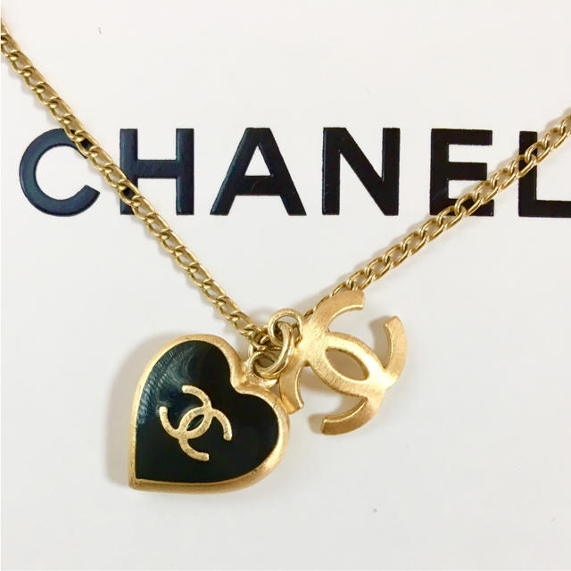 CHANEL - 正規品 シャネル ネックレス ゴールド ハート ココマーク 金 ブラック 黒 の通販 by ☆ハーベスト☆｜シャネルならラクマ