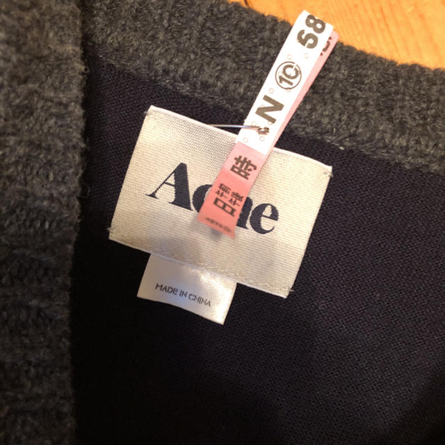 ACNE(アクネ)のアクネ ニット M チャコールグレー ネイビー レディースのトップス(ニット/セーター)の商品写真