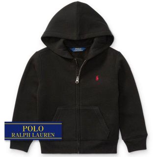 ラルフローレン(Ralph Lauren)の☆新品☆ 95 ラルフローレン 裏起毛フードパーカー ブラック 6880(ジャケット/上着)