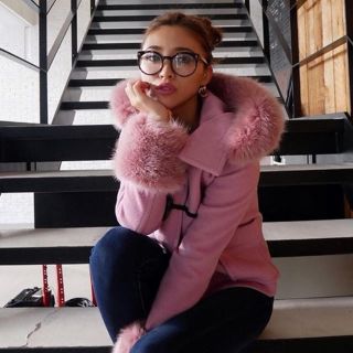 リエンダ(rienda)のrienda♡ Faux Fur SLV WoolショートダッフルCT  (ダッフルコート)