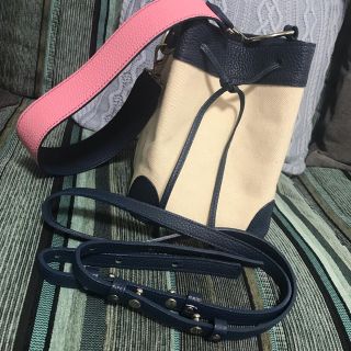 ayako pursebag BiColorStrap セット バッグ ネイビー(ショルダーバッグ)