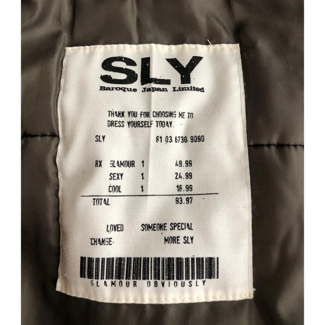 SLY(スライ)のSLY  N3B  美品  サイズ1  カーキ レディースのジャケット/アウター(ダウンコート)の商品写真