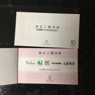 ハンキュウヒャッカテン(阪急百貨店)のH2Oリテイリング 阪急百貨店 阪神百貨店株主優待 10枚 2019.6月末まで(ショッピング)
