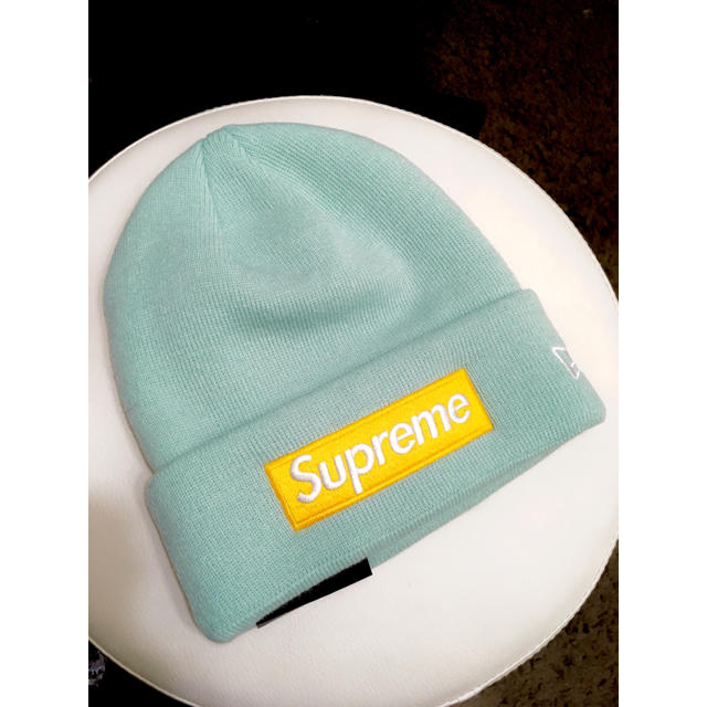 supreme ビーニー ニット帽 アイスブルー