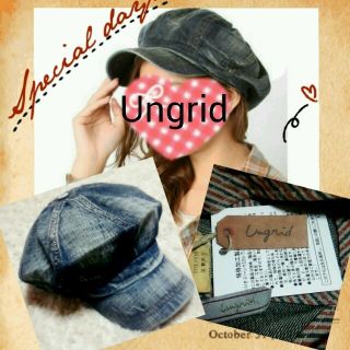 アングリッド(Ungrid)の新品　Ungrid　デニム　キャスケット(キャスケット)