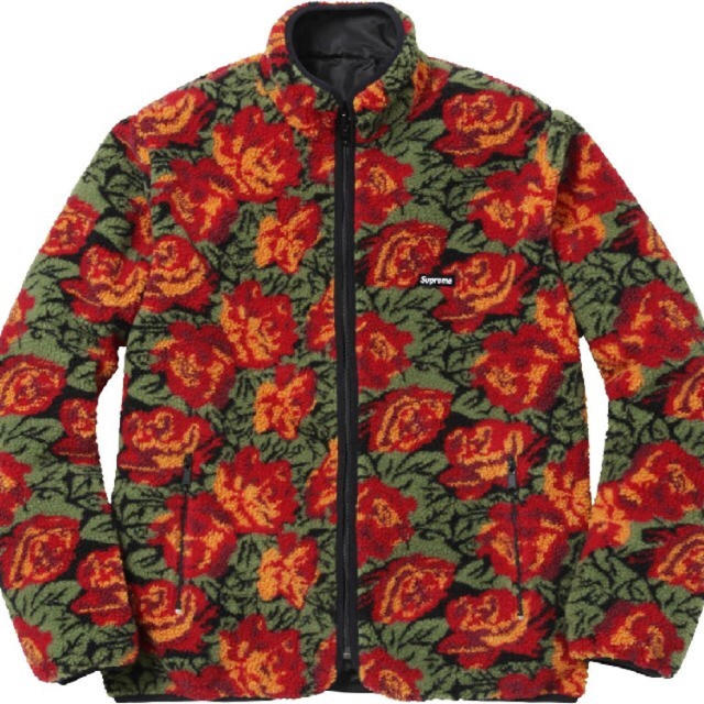 Supreme - 2016AW Supreme roses fleece RED