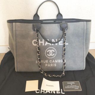 シャネル(CHANEL)の正規品 CHANEL シャネル ドーヴィル トートバッグ キャンバス グレー(トートバッグ)