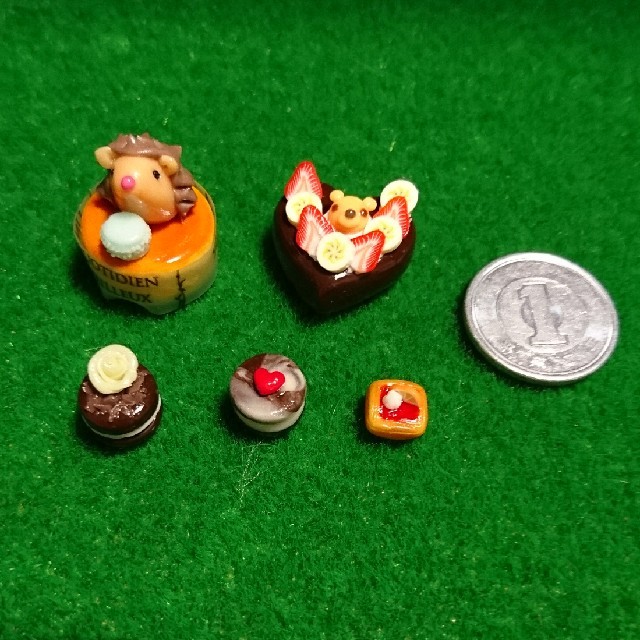 ミニチュアケーキ・スイーツセット ハンドメイドのおもちゃ(ミニチュア)の商品写真