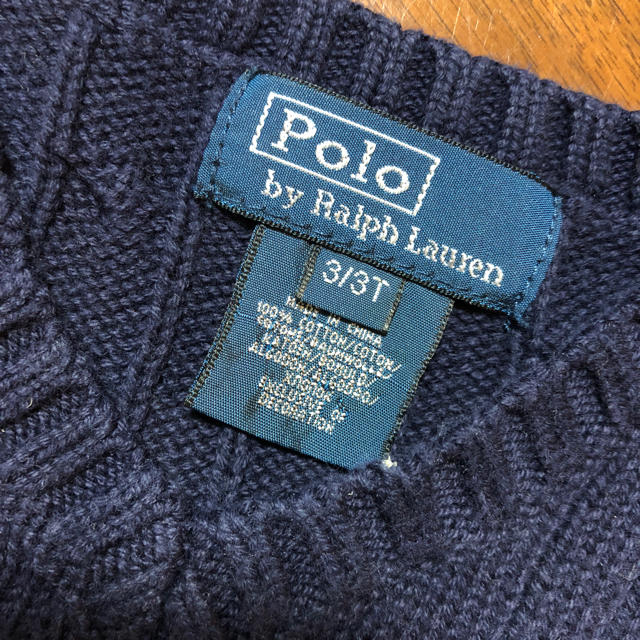 POLO RALPH LAUREN(ポロラルフローレン)のラルフローレン 3/3T ベスト 紺 キッズ/ベビー/マタニティのキッズ服男の子用(90cm~)(ニット)の商品写真