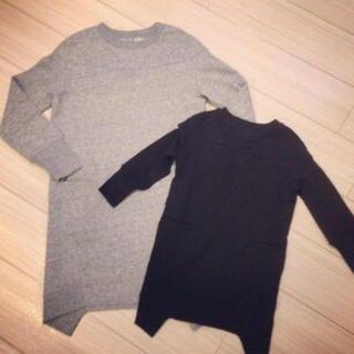 ユニクロ(UNIQLO)のUNIQLOアーバンスウェットワンピ☆(ミニワンピース)