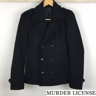 マーダーライセンス(Murder License)の美品 マーダーライセンス メルトンピーコート ブラック サイズ46(ピーコート)