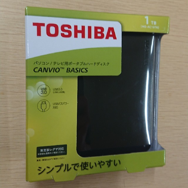 東芝(トウシバ)のまくら様専用 東芝 CANVIO ポータブル ハードディスク HDD 1TB   スマホ/家電/カメラのPC/タブレット(PC周辺機器)の商品写真