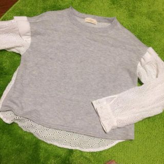 ダブルクローゼット(w closet)のダブクロ♡異素材ミックス(ニット/セーター)