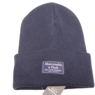 アバクロンビーアンドフィッチ(Abercrombie&Fitch)のアバクロ メンズ ニット帽 NAVY　633670768(ニット帽/ビーニー)