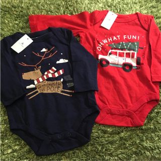 ベビーギャップ(babyGAP)のミルミル様 専用  新品 baby gap  ロンパース クリスマス セット(ロンパース)