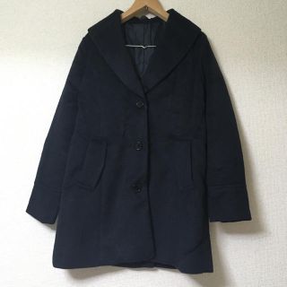 アメリエルマジェスティックレゴン(amelier MAJESTIC LEGON)のショールカラーコート(ネイビー)(ロングコート)