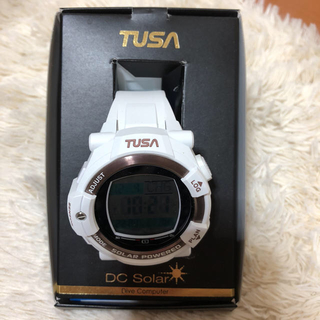 ツサ(TUSA)のTUSAソーラー充電式ダイブコンピュータダイコンダイビングウォッチホワイト(マリン/スイミング)