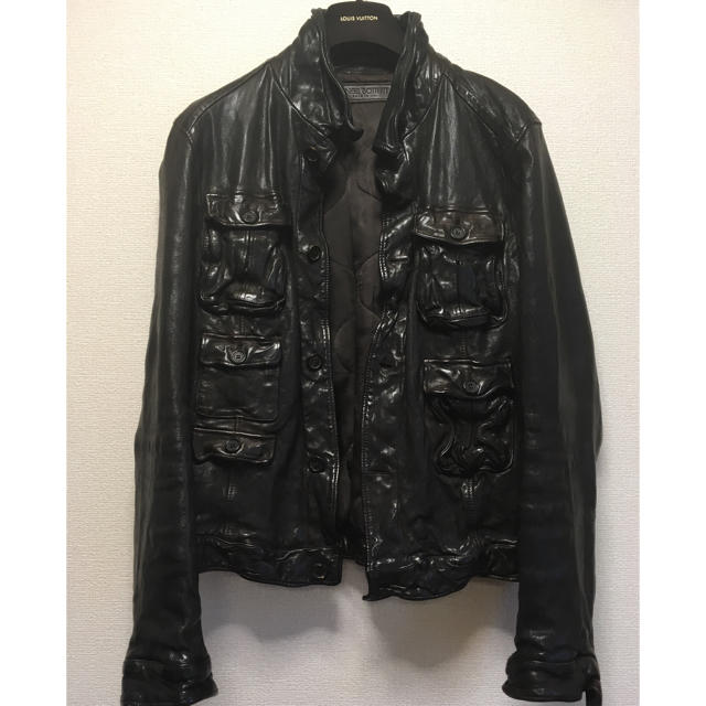 45万 ニールバレット バッファローレザー ムートン ジャケット