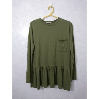 ザラ(ZARA)のZARA ペプラム カットソー トップス(カットソー(長袖/七分))