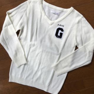 ギルフィー(GILFY)の新品未使用♡GILFY♡長袖ニットトップス♡Vネックセーター♡オフホワイト♡白♡(ニット/セーター)