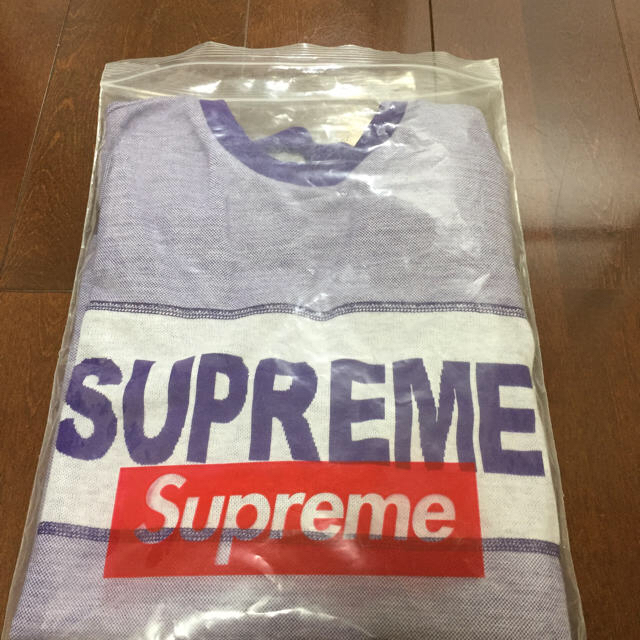 Supreme(シュプリーム)のsupreme Tonal Stripe Logo crewneckパープル L メンズのトップス(スウェット)の商品写真