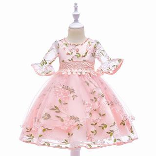  子供ドレス　ピアノ発表会ドレス　フラワーガール 　プリンセスドレス　120cm(ドレス/フォーマル)