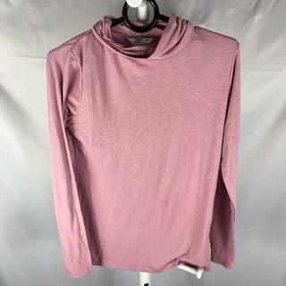 【美品】BASIC LAND ラメ入りタートルネック Tシャツ ピンク Mサイズ(Tシャツ(長袖/七分))